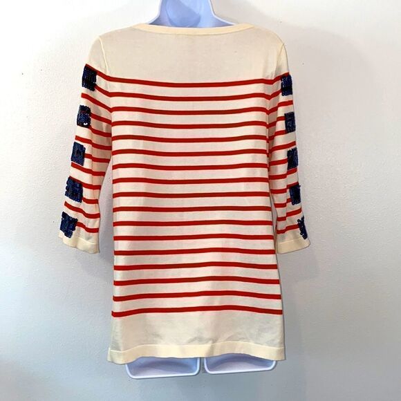 Marc Jacobs Striped Sequin Pullover Knit Top - Picture 3 of 10
